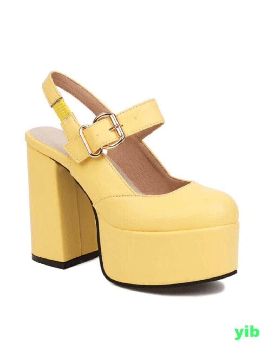 Women's Platform High Block Heels Mary Janes Dress Formal Dance Shoes Slingbacks